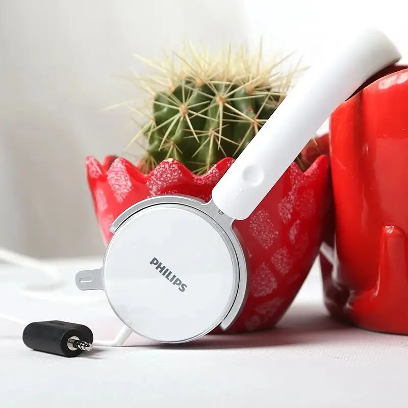 Philips SHM7110U профессиональные наушники стерео Бас 2,0 м длина линии провод управление с микрофоном для музыки телефон официальный тест