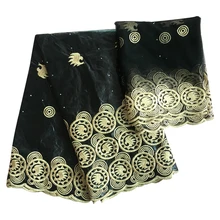 Лидер продаж в африканском стиле Getzner ткань с камни парча в Гвинейском стиле высокое качество хлопковый Базен Riche ткань 5+ 2 м