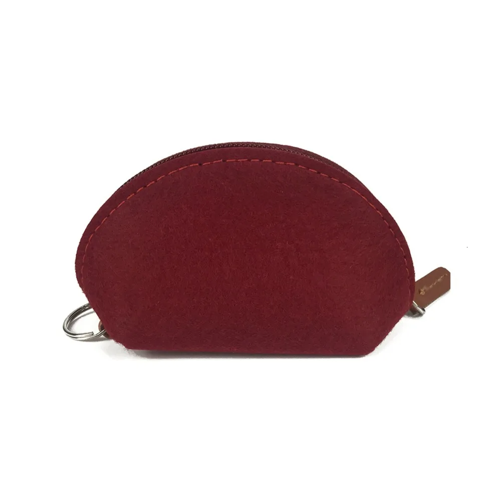 New Arrival felt lady coin purse candy zipper short design cash wallet for women as small cute gift | Багаж и сумки