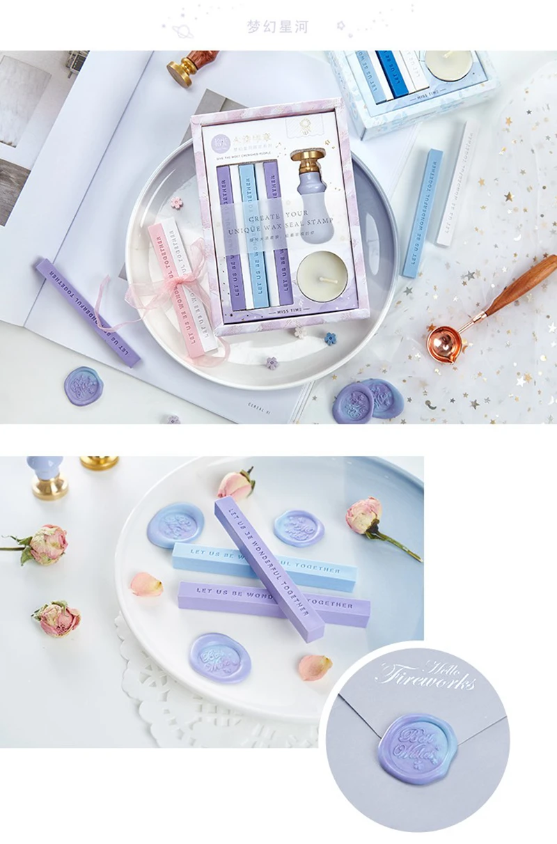 Retro European best wishes Fire Paint Seal Wax Seal Stamp Head Wooden Handle Set For Wedding Invitation Signature Kids Toy (18)