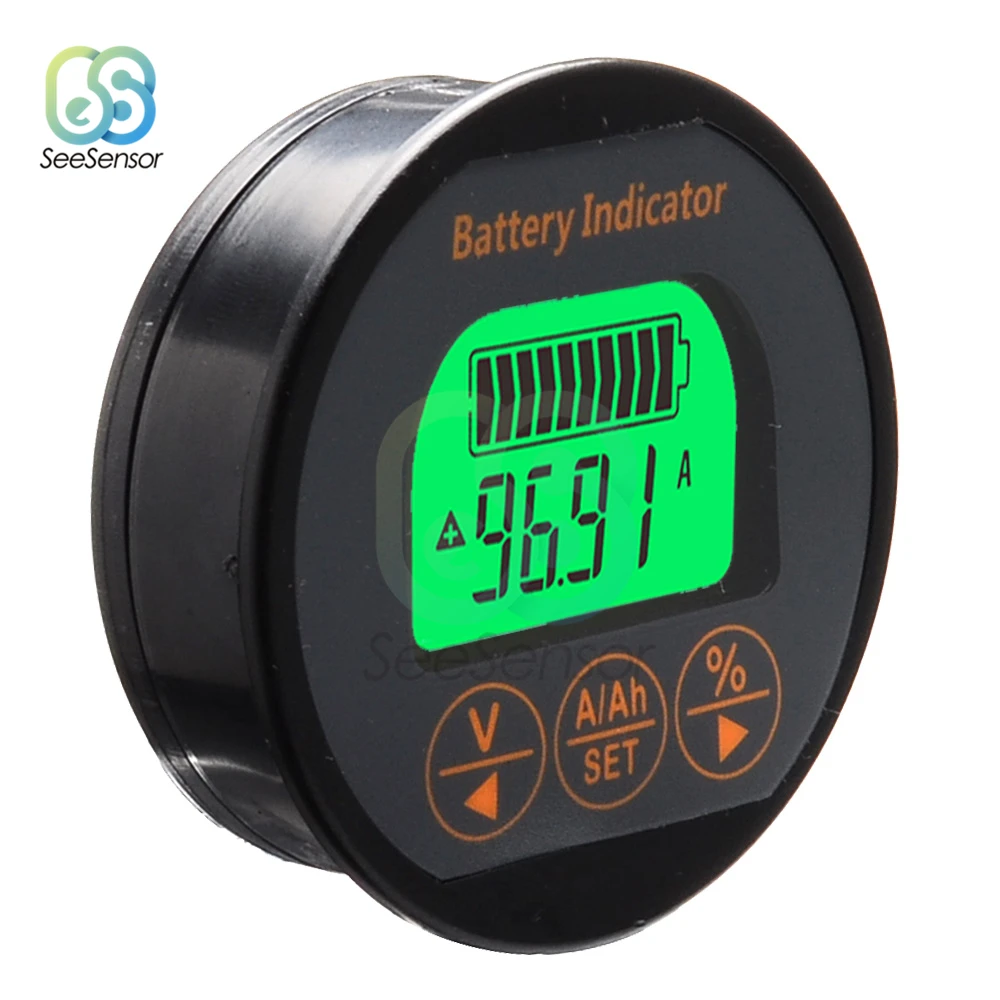 Voltmetro dell'amperometro dell'indicatore di capacità della batteria DC8-80V 50A 100A 350A TR16 per le batterie al litio dello li-ione - immagine 2