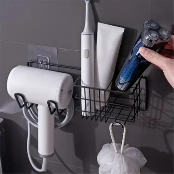 

Wall Mounted Hair Dryer Storage Organizer Rack Holder Hanger Using in Bathroom Salon Stylist Tool Drier Hair Dryer Rack