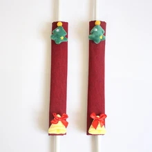 1 пара, Рождественское украшение на холодильник, дверные ручки, крышки, Мультяшные милые микроволновые дверные ручки, наборы ручек для холодильника, Рождественский подарок