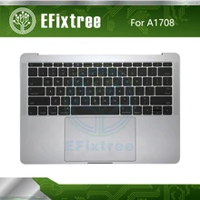 Серый Серебряный Топ чехол C чехол Подставка для рук для Macbook retina 13 ''A1708 Топ чехол с клавиатурой батарея динамик США