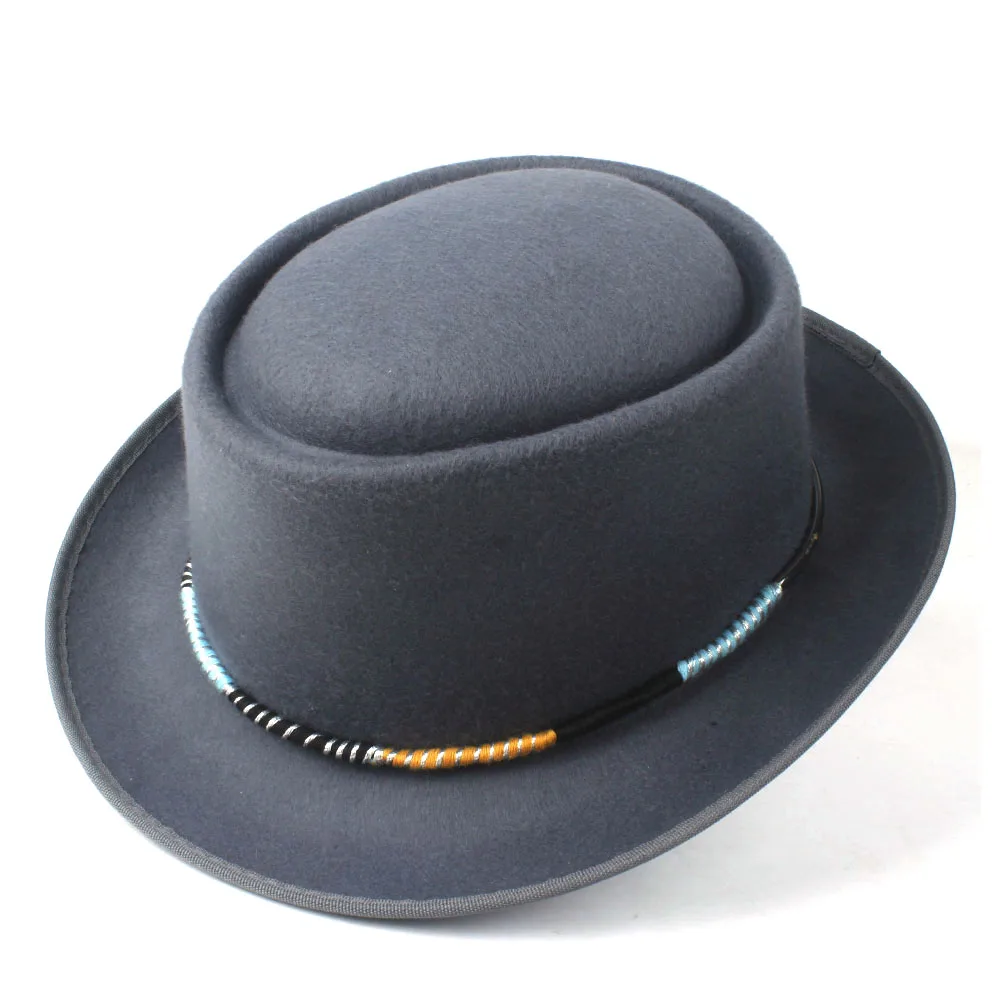 Модная мужская и женская шляпа-пирожок шерстяная шляпа Fedora для джентльмена Трилби шляпка для церкви танцевальный праздничный головной убор шляпа