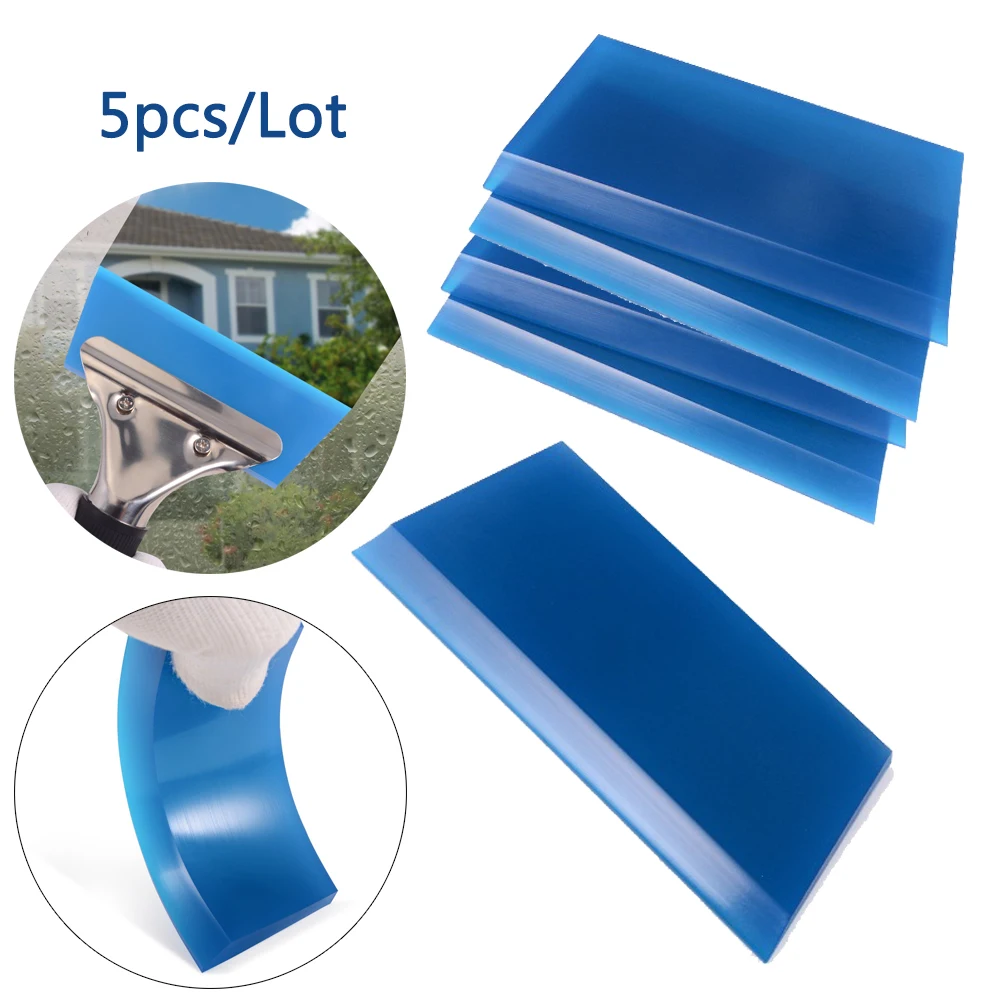 

EHDIS 5pcs Vinyl Wrap Rubber Scraper Spare Blade Car Sticker Wrapping Window Film Tools Squeegee Water Cleaning Remover Spatula