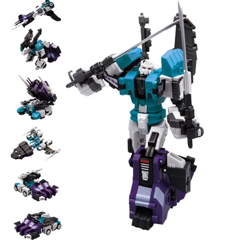 

6 Model Transformation MF27 Greatshot Sixshot Ninja Pioneer Series Armored Vehicle Jet War Figure Robot Toys