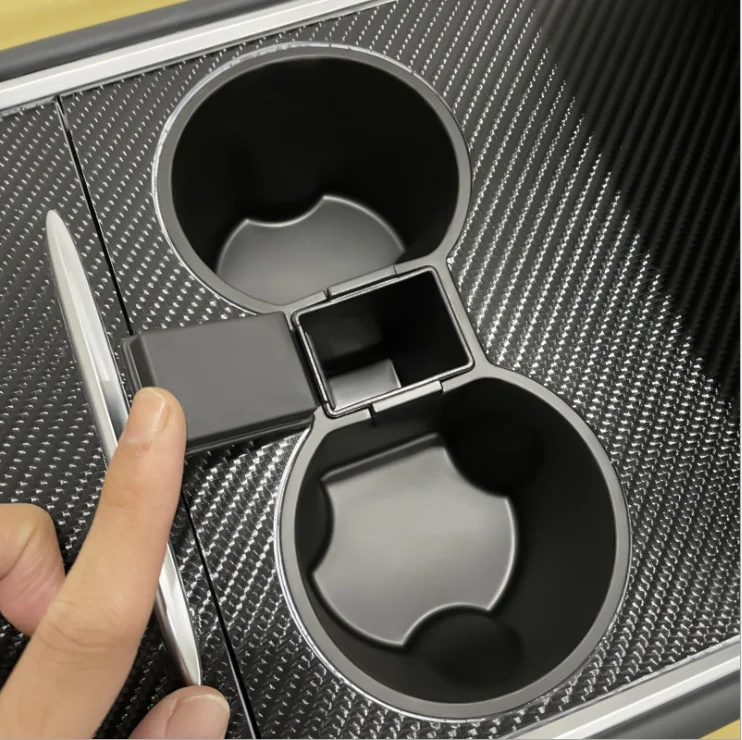 TEFUN Water Cup Holder For Tesla Model 3 Center Accessories Water Proof Car Coasters For Tesla Model Y Car Model3