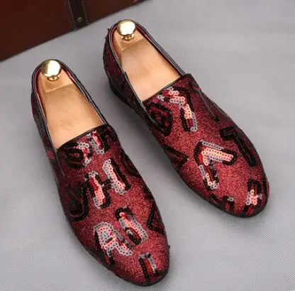 Г., Мужские модельные туфли на плоской подошве Liesure Shine Doug повседневные однотонные Свадебные лоферы с острым носком Большие размеры 37-44 - Цвет: Красный