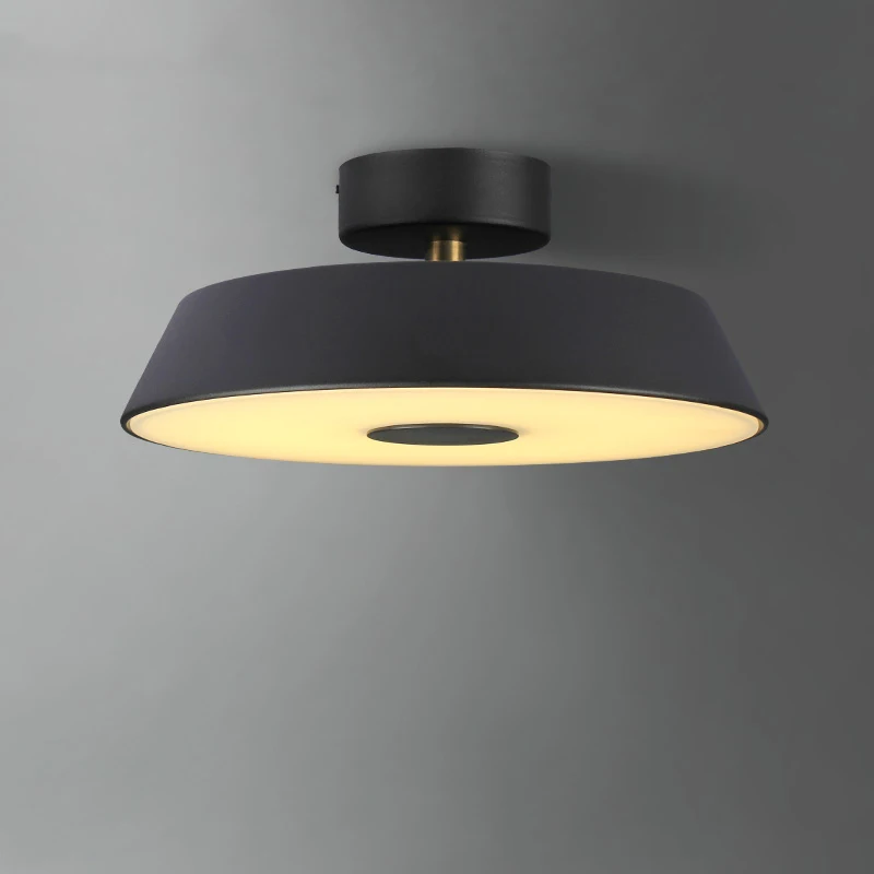 Скандинавский минималистичный светодиодный потолочный светильник, потолочный светильник для спальни, светильник, Светильники для гостиной, домашний декор, светодиодный потолочный светильник - Цвет корпуса: Black