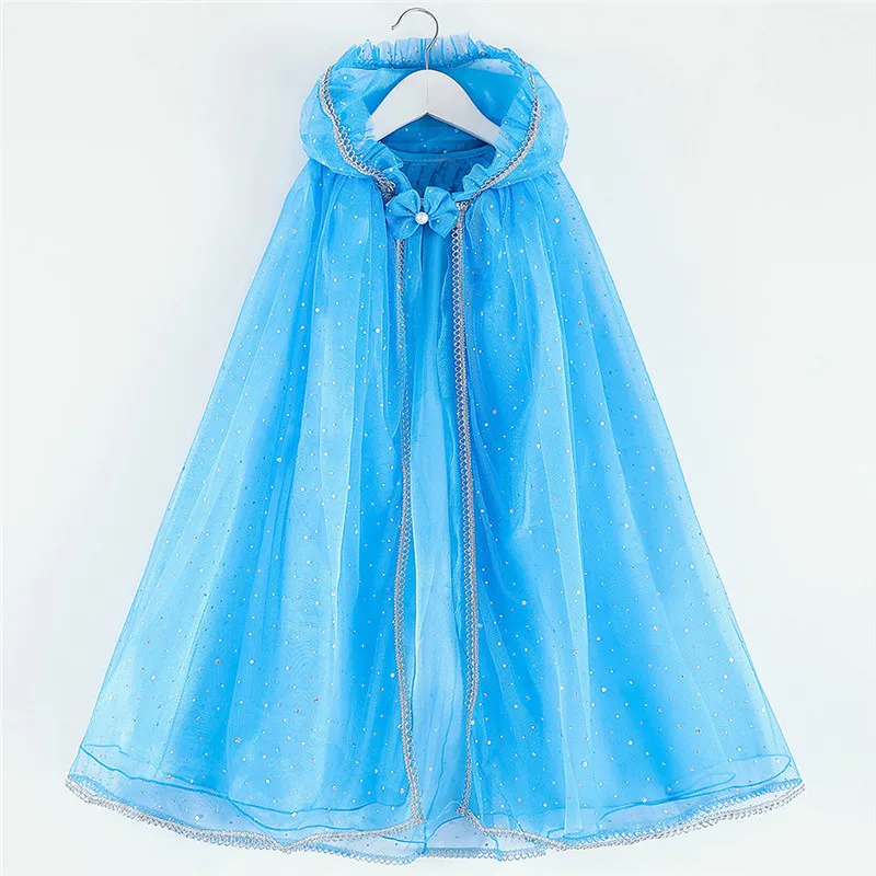 Party ball performance cloak Kids Girls Cosplay Princess Pageant Gown Cape Birthday Party Hooded Cloak #4AA20 (28)