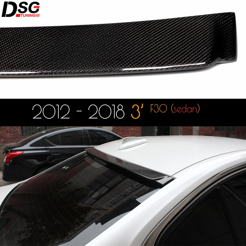 F30 Roof Spoiler Carbon Fiber Roof Window Spoiler For BMW 3 Series F30 Sedan Saloon 2012 - 2018
