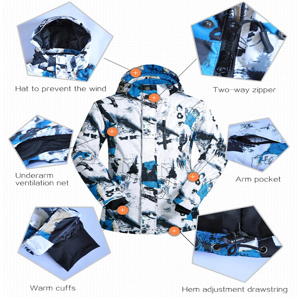 Ski Suit Men Winter New Outdoor Windproof Waterproof Thermal Snow Jacket And Pants Clothes Skiing And Snowboarding Suits Brands