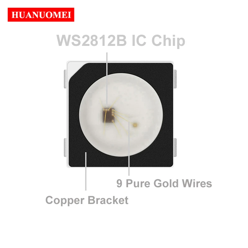 WS2811 WS2812B LED 5050 SMD RGB со встроенной микросхемой 5 В 0 3 Вт 60 мА 1000 фотоблесток SOP-4 новая