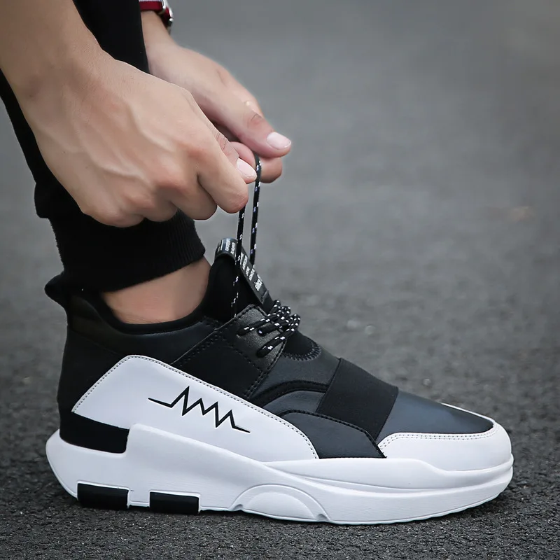 

2019 Autumn And Winter New Style Men's Trendy Shoes Korean-style Trend Versatile Mesh Athletic Shoes Men plus Velvet Leather Cas