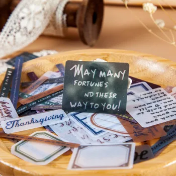 

100pcs/set Cute Letter Strip Shape Stickers Kawaii Phrase Stationery Stickers Lovely Paper Stickers For Kids DIY Scrapbooking