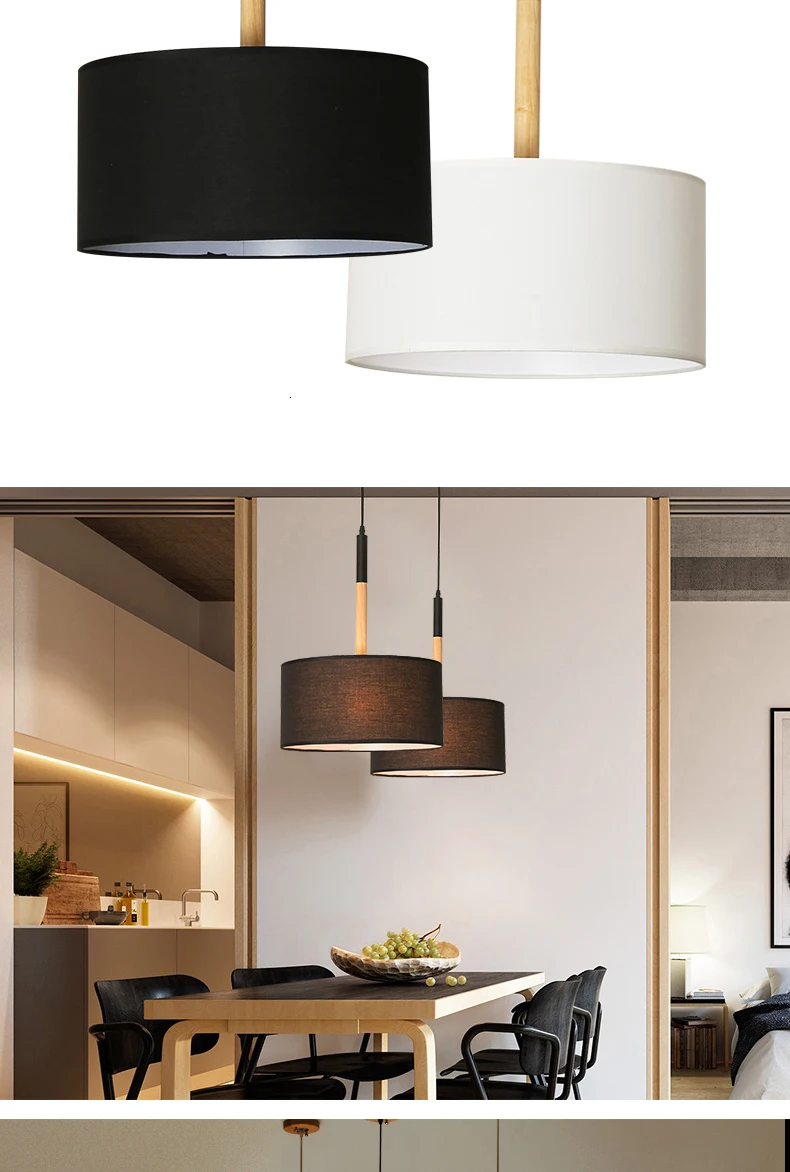 Подвесной светильник MDWELL, современный деревянный подвесной светильник, скандинавский светильник для кафе, ресторана, спальни, Подвесная лампа для столовой