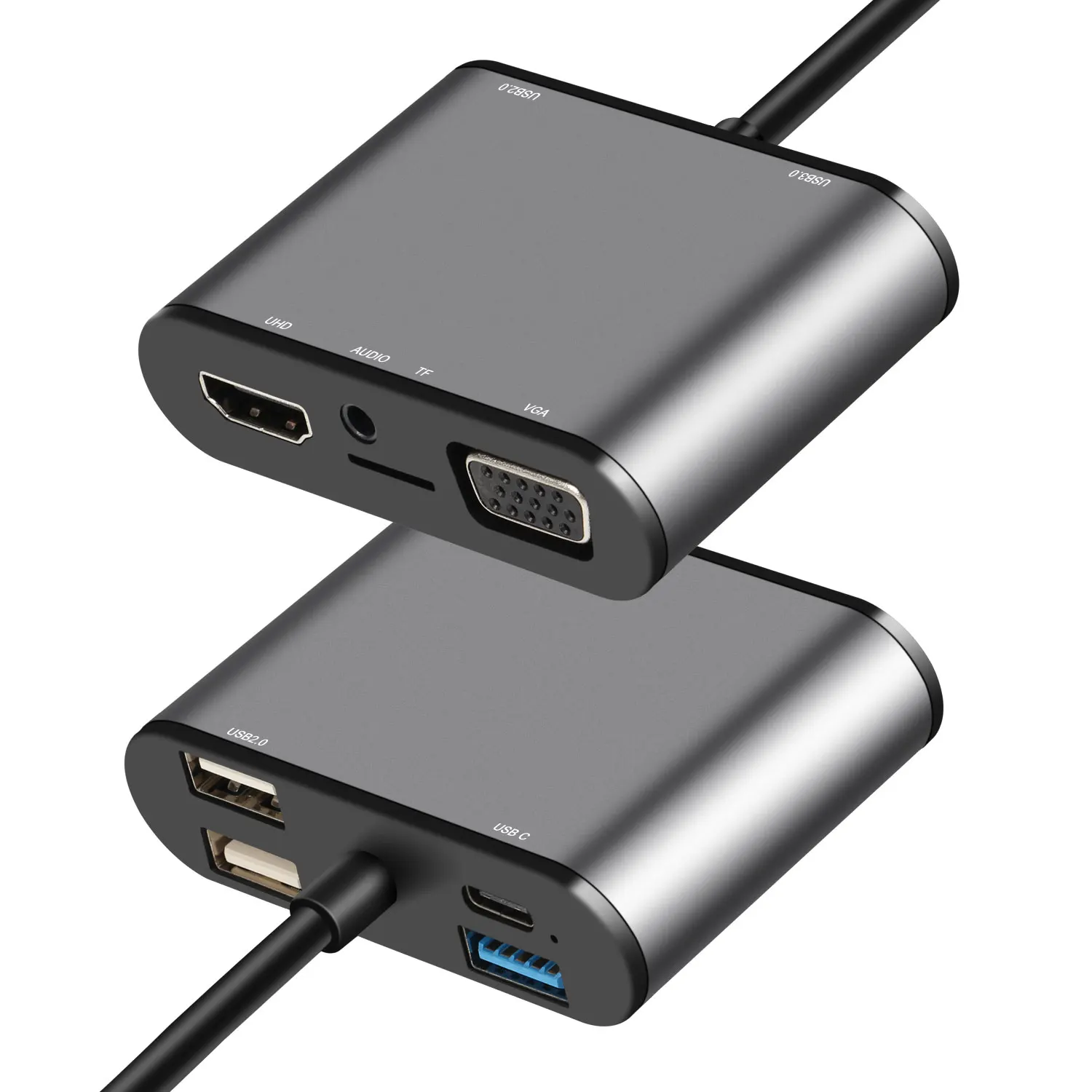 AIREACH USB HDMI Тип c Hdmi mac 3,1 конвертер адаптер Тип c к hdmi/USB 3,0 2,0/VGA аудио TF для Apple Macbook адаптер