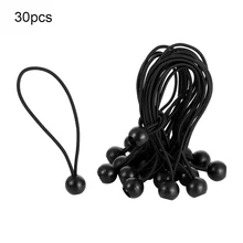 20/30Pcs Bungee Cords Ball Elastic Tarp Strings Rubber Tent Storage Ropes for Camping Packaging