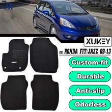 Для Honda Fit Jazz Gen2 2009-2013 LHD 4 шт. автомобильный коврик коврики с учетом ковровой подкладки Нескользящие Передние Задние Коврики 2010 2011 2012