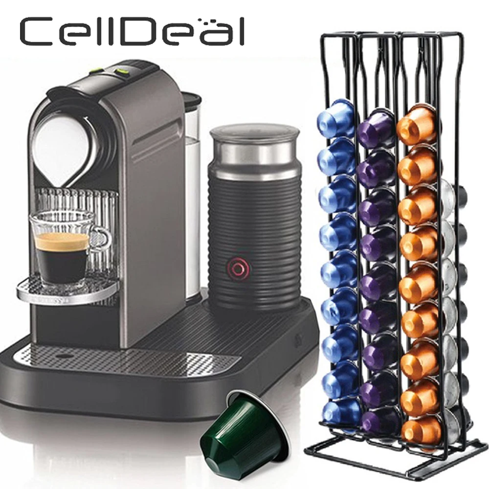 Держатель для кофейной капсулы металлическая подставка под 60 капсул Nespresso | Дом и