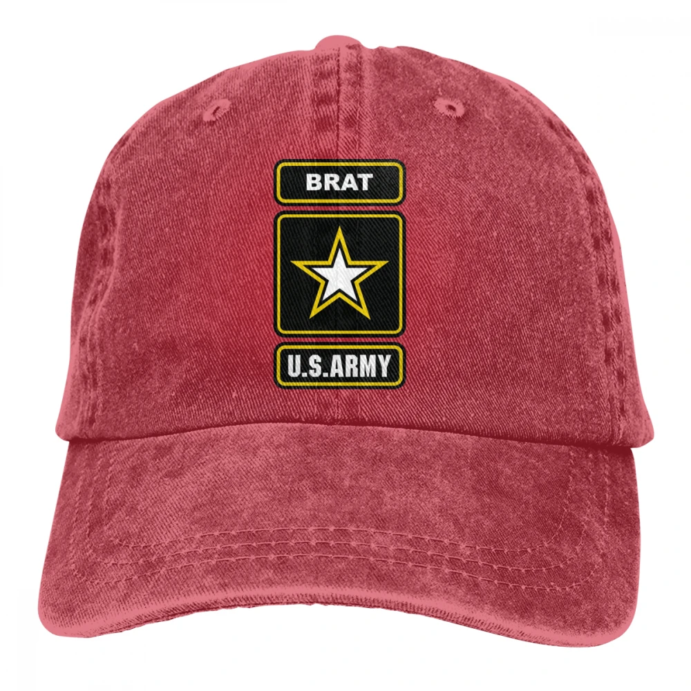 У нас ребенок кадрового военнослужащего Casquette черный унисекс Мужские Женские деним бейсболка с ремешком Кепки регулируемые клюшки для гольфа шляпа для папы