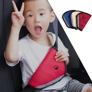 

Children Car Seat Belt Holder Child Regulator Mesh Triangle Safety Restraint Belt Protector Shave Car Interiors