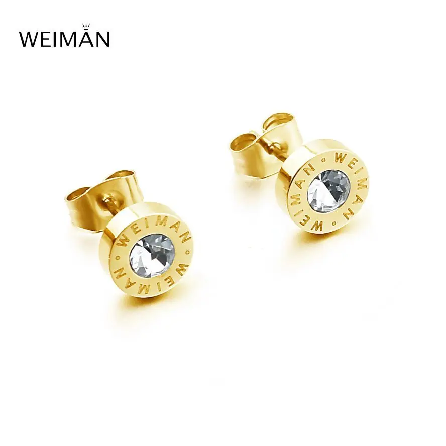 

touses earring Crystal Gold-Color 316L Stainless Steel For Women earring Party