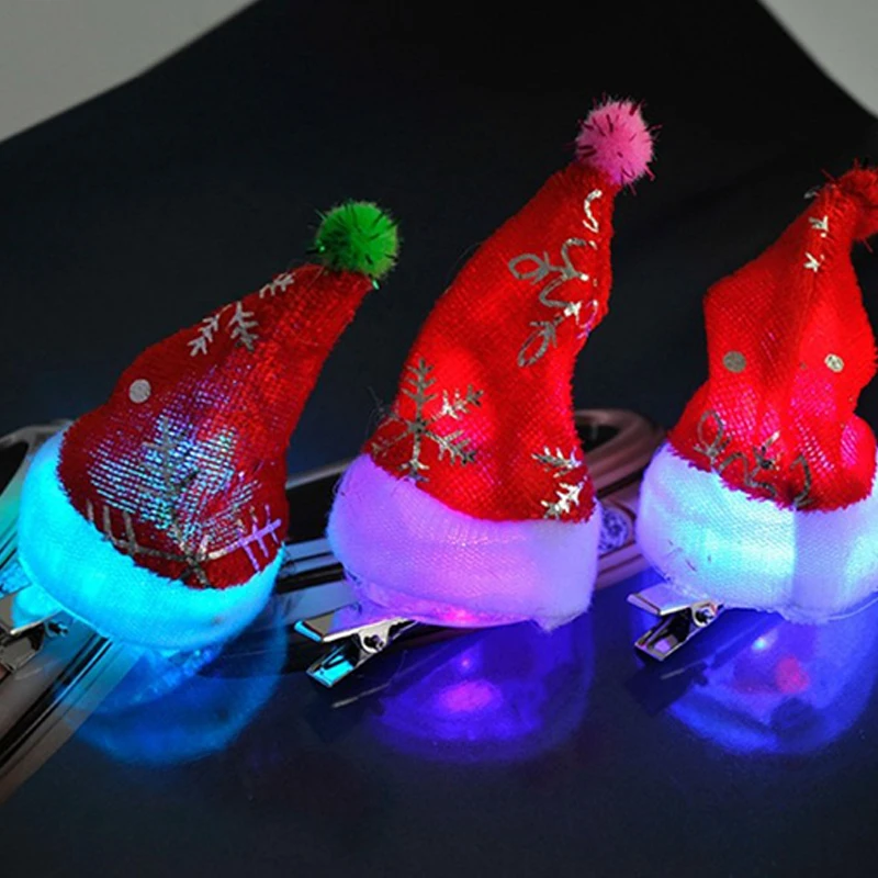 

Toy Kid Christmas Lights Hair Clips Christmas Light Kindergarten Children's Christmas Gifts Hat Shiny Headdress Decoration