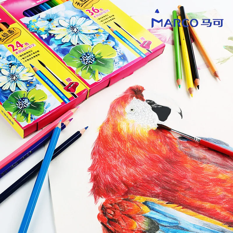 

Marco MARCO 4120-12CB Water Soluble Colored Pencil 12 Color 24 Color Cardboard Box Color Lead