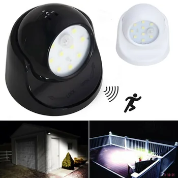 

2pcs LED Led Motion Sensor Night Wall Light 360 Degree Rotation Auto PIR IR Infrared Detector Lamp Auto On/Off Led Night Light