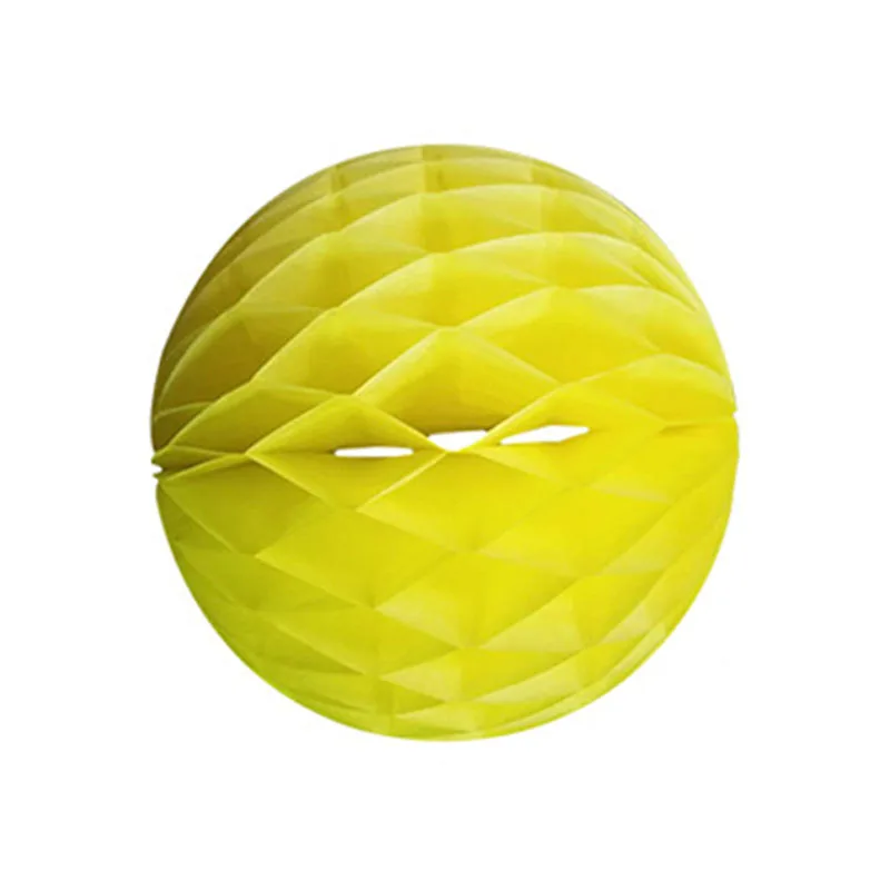 4'' 6'' 8'' Paper Honeycomb Ball Lantern Flower Ball Wedding Party Kids Birthday Christmas DIY Decoration Baby Shower Supplies - Цвет: yellow
