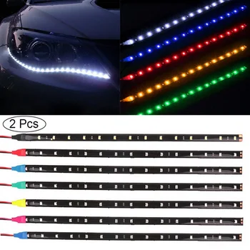 

Car Strip Light 30cm Decoration LED Strip Light 5050 SMD Waterproof DC12V Daytime Running Light Bar Ribbon Lamp Tape String