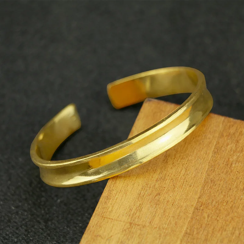 Copper Bangle Панк латунные леопардовые браслеты браслет для мужчин ювелирные изделия Модные аксессуары ретро цельные медные Уникальные Животные манжеты браслеты для женщин - Окраска металла: Copper Bangle