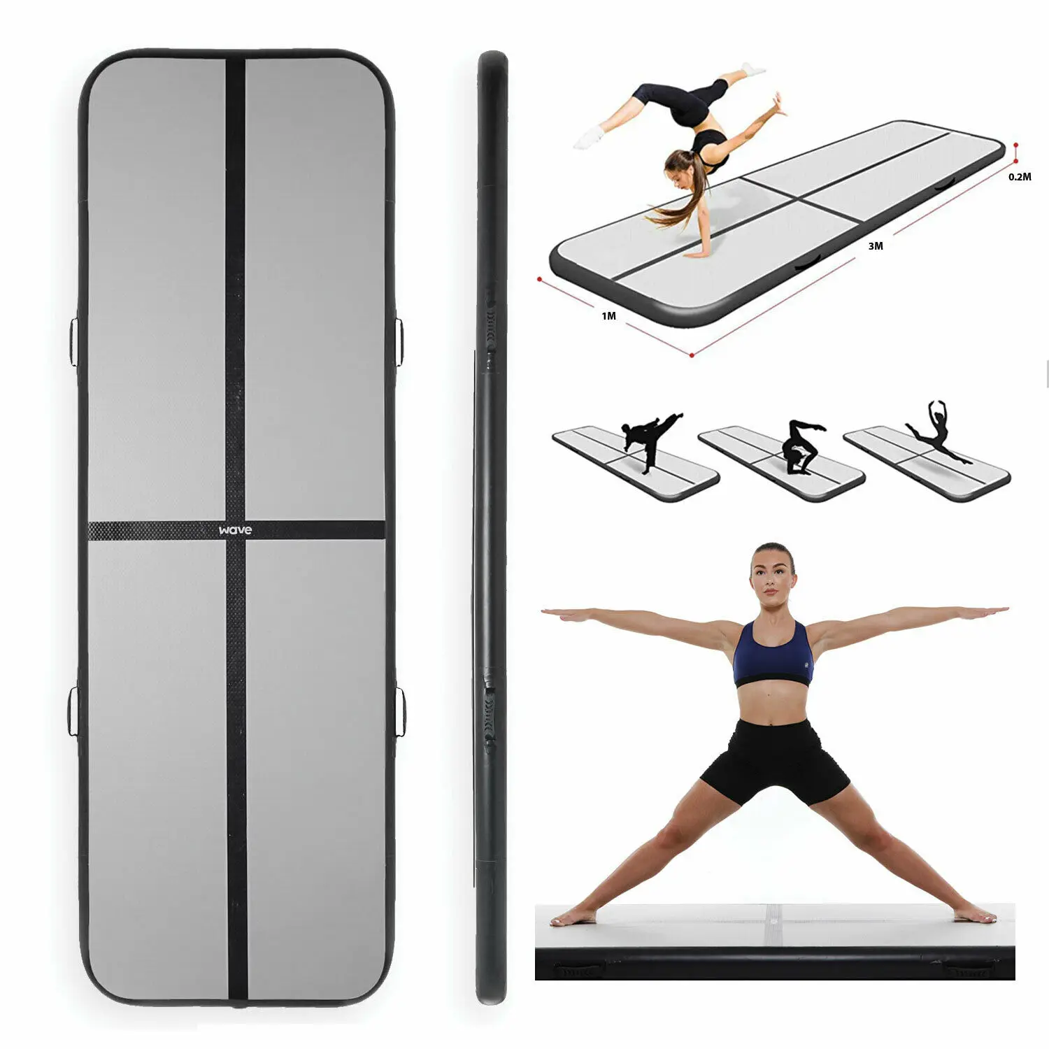 

Free Shipping 6m/7m/8m*1m*0.2m Inflatable Gymnastics Airtrack Floor Tumbling Air Track For Kids Adult One Free electronic Pump