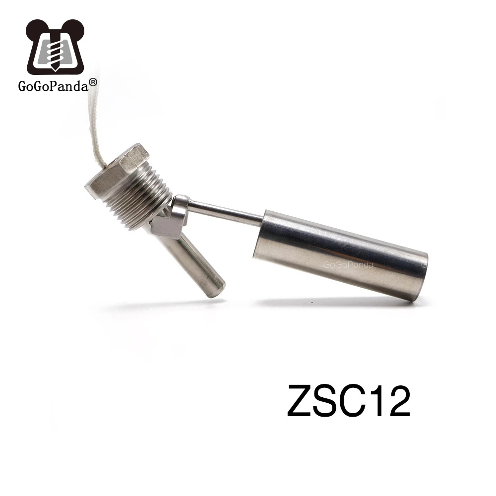 ZSC12 Liquid Float Water Level Sensor Side Mount Float Switch Safe Stainless Steel Under 220V 1PC