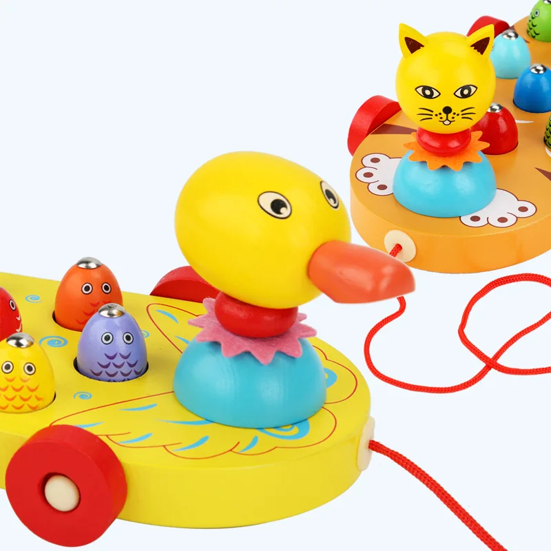 Игра дети котенок Go Рыбалка Procrastination Parenting желтая утка взаимодействие рыболовные игрушки Магнитные