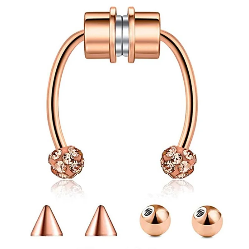 Fake Nose Ring Non Piercing Horseshoe Septum Piercing Hoop