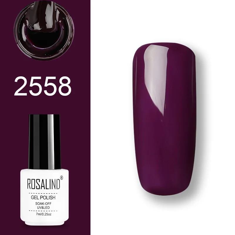 ROSALIND набор гель-лаков UV Vernis полуперманентный праймер верхнее покрытие 7 мл полигель-лак для маникюра - Цвет: GN07-ROSALIND