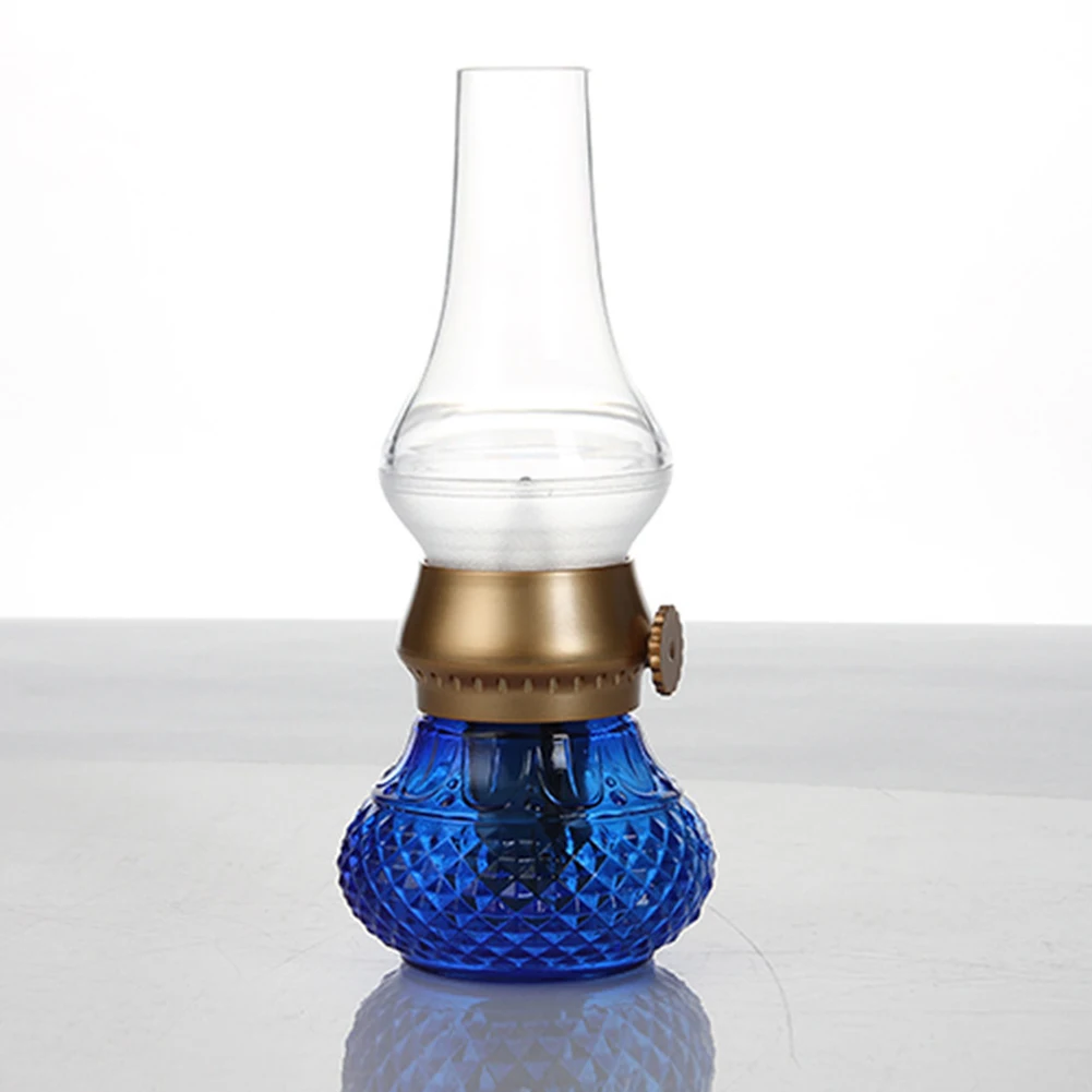 

USB Rechargeable Camping Acrylic Led Candle Wireless Blowing Control Dinner Vintage Romantic Flameless Table Lamp Kerosene Light