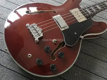 

custom shop;China Factory Product;4 strings bass in wine red ;chrome hardware;free shipping