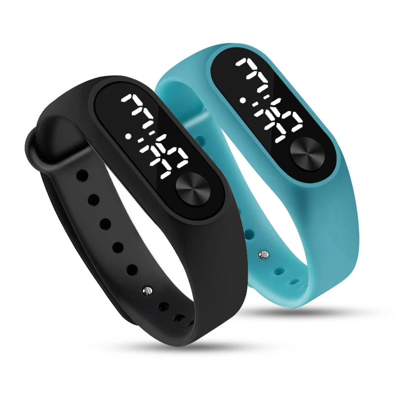 

Fashion Men Digital Watches Women Bracelets Sports LED Electronic Candy Silicone Wrist Watch for Children Kids zegarek damski