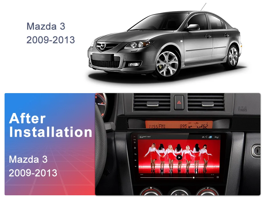 Junsun 9.1 untuk Mazda 3 Mazda3 2003 