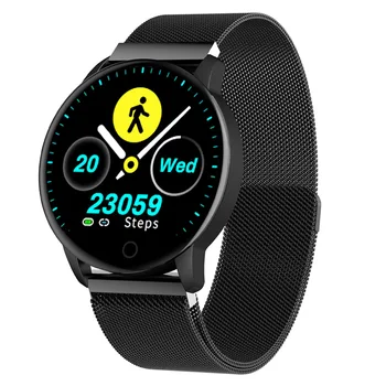 

Newest Q20 Full Round Touch Control Heart Rate Blood Pressure Physiological Monitor Bracelet Q16 Smart Watch Q9 Q8