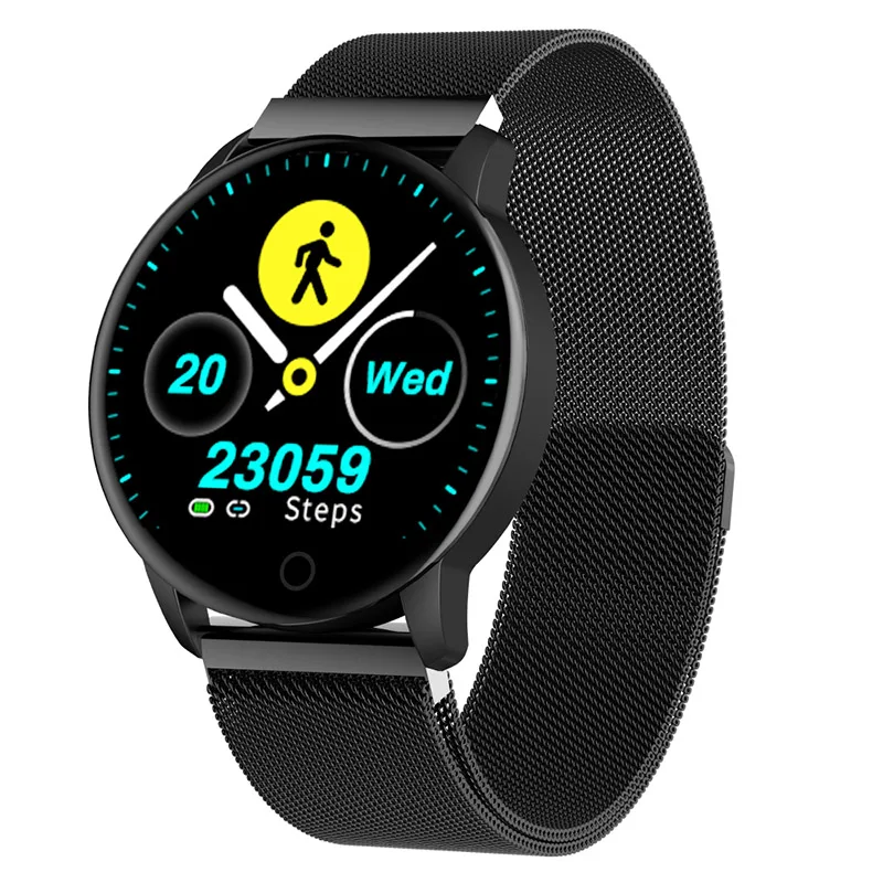 

Q20 Smart Watch Full Round Touch Control Heart Rate Blood Pressure Physiological Monitor Bracelet Fitness Tracker Smart Band