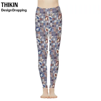 

Aftro African Printing Women Sports legins Pants Elephant Animal Pattern Fitness Leggings Woman Clothing Costume for legins