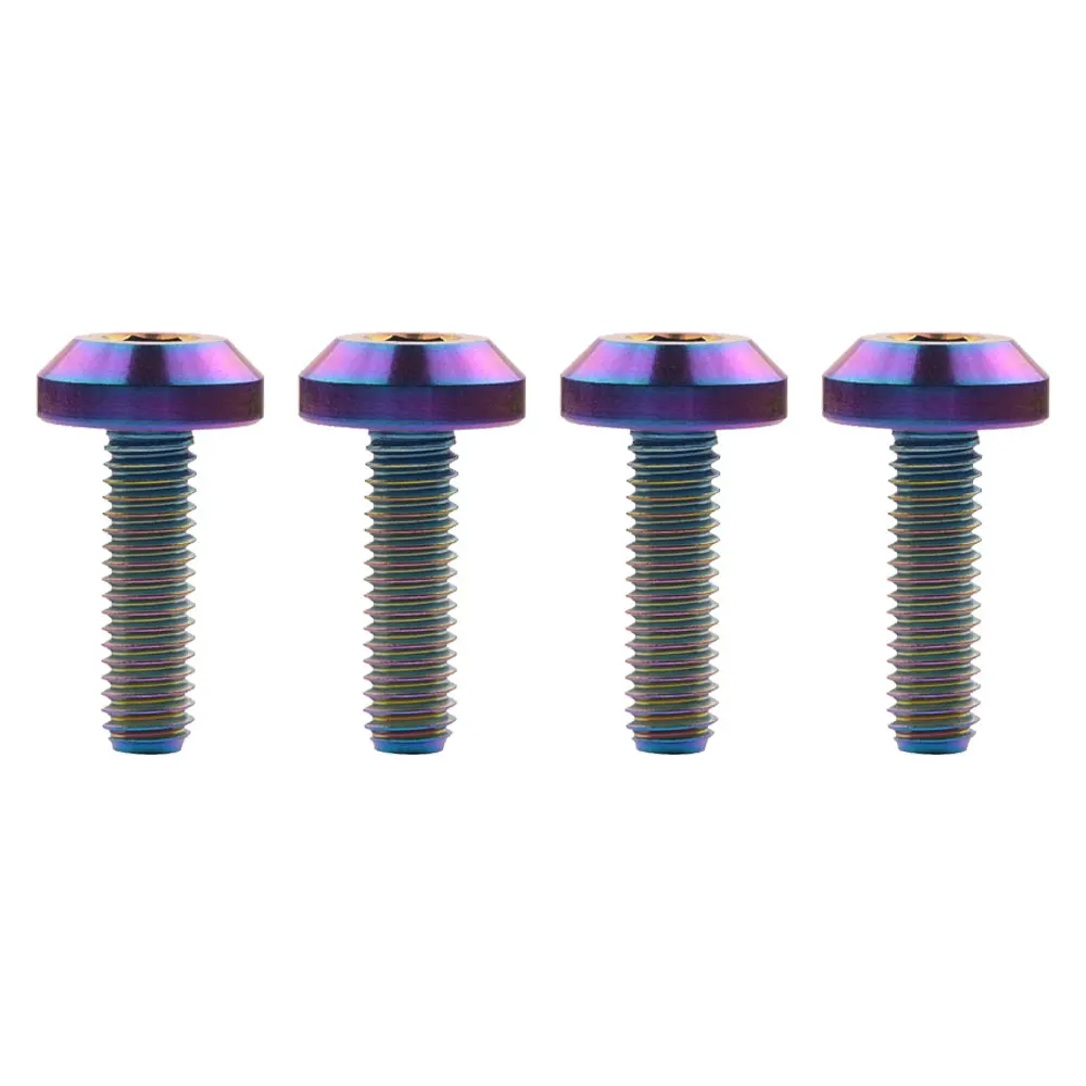 

4pcs M6X12 15 20 25 30 35mm Titanium Bolts for Motorcycle Disc Brake Hex Socket Ti Fasteners Modification Screws