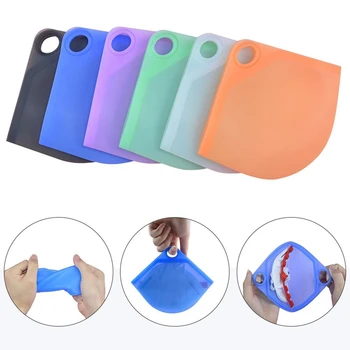 

6 Color Portable Face Masks Silica Gel Organizer Dustproof and Moisture-Proof Cover Holder Case Mask Storage Bag