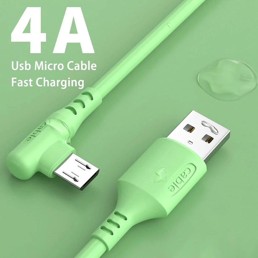 Микро USB-кабель с углом 90 градусов кабель для передачи данных Samsung Huawei Xiaomi