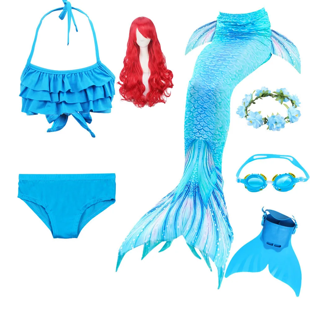 Christmas-Children-Mermaid-Swimwear-Girls-Colorful-Bikini-Children-Split-Kids-Swimsuit-Mermaid-Tail-with-Monofin-Fin(1)